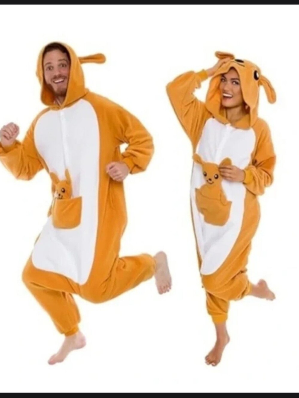 Unisex Adult Kangaroo Jumpsuit Cosplay Costume Halloween Small Sleepwear